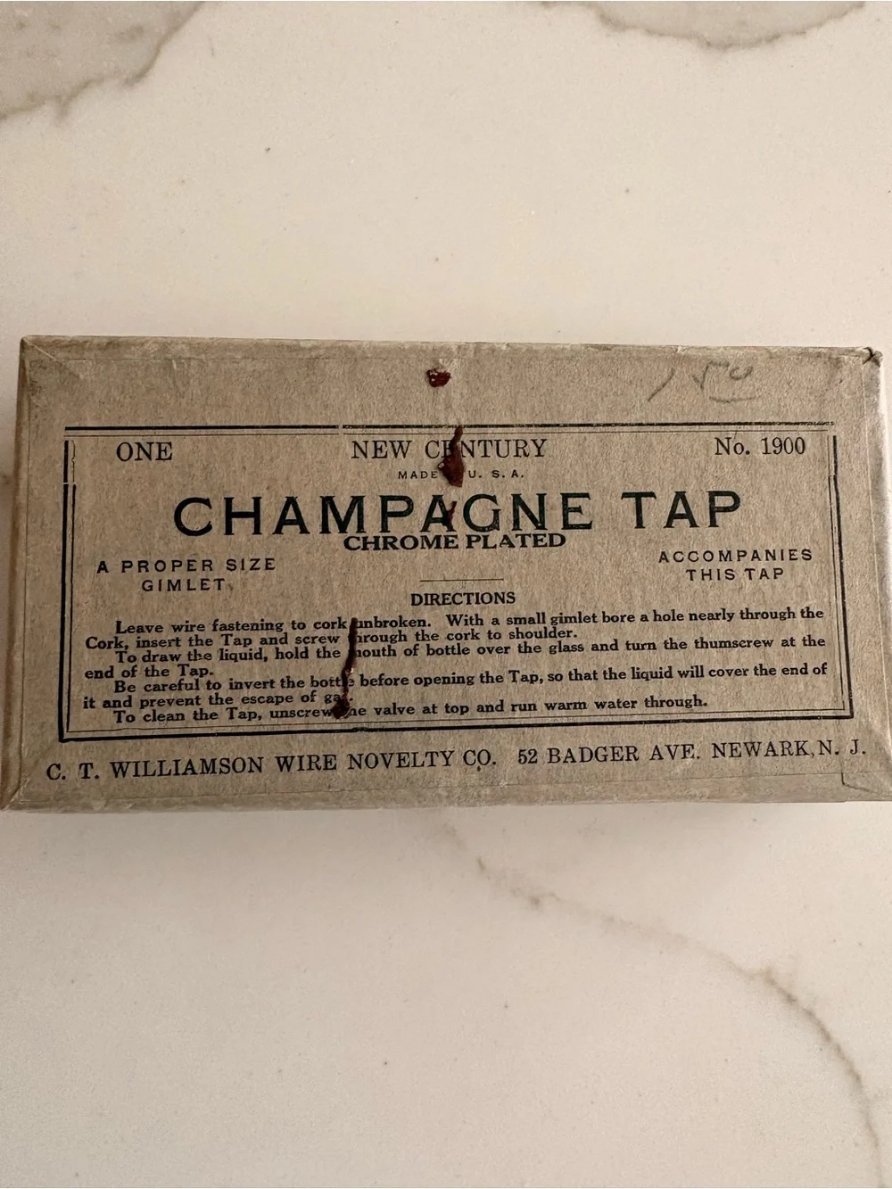 Vintage Champagne Tap with original box